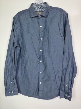 Ted Baker Blue Button Up Long Sleeve Shirt Size Medium